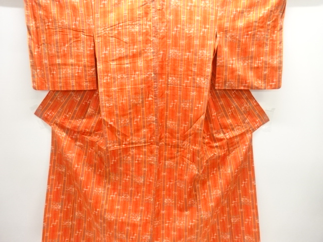 JAPANESE KIMONO / HITOE / TSUMUGI / WOVEN KASURI PATTERN